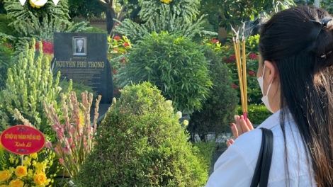 Kon pơlei lơ̆m teh đak truh soh hlôt nhang ƀlŏk hơdơ̆r kơ nhap Tổng Bí thư Nguyễn Phú Trọng ƀlep ƀât soi tơƀlŏk blŭng a kơ năr ƀok lôch hơchăng