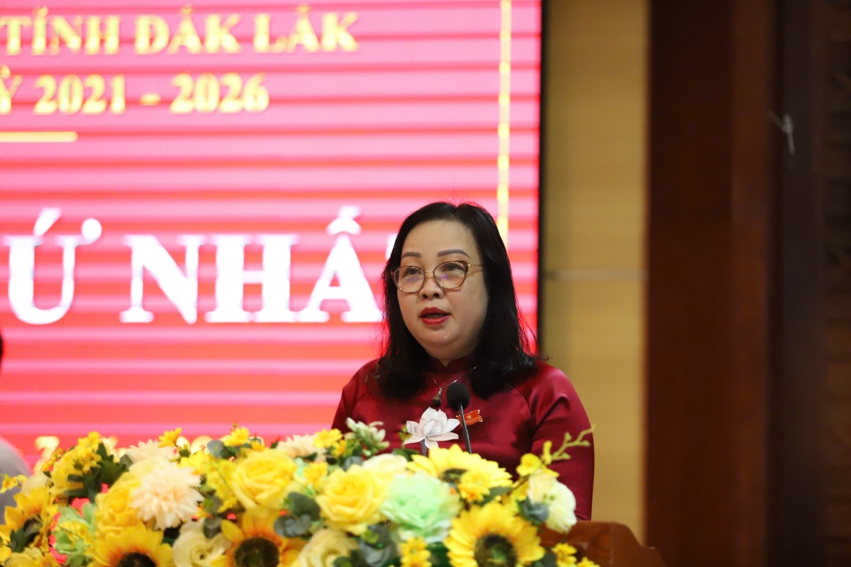 Cao Thị Hoà An, K’iăng Khua Anôk dlăng bruă Đảng čar, mâo jao ngă Khua Êpul gơ̆ng bruă ƀuôn sang čar Dak Lak wưng 2021-2026.