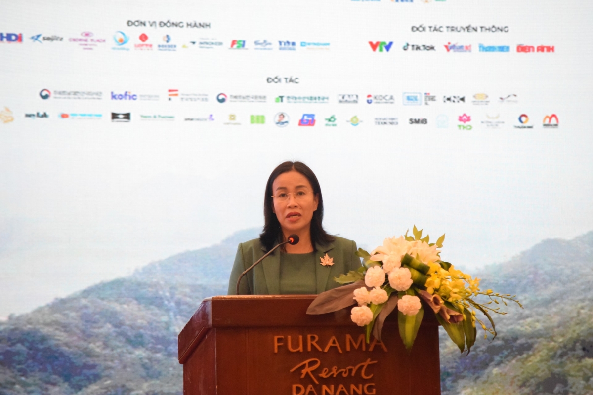 Phó Chủ tịch UBND thành phố Đà Nẵng Nguyễn Thị Anh Thi phát biểu tại hội thảo. Ảnh: ĐOÀN HẠO LƯƠNG