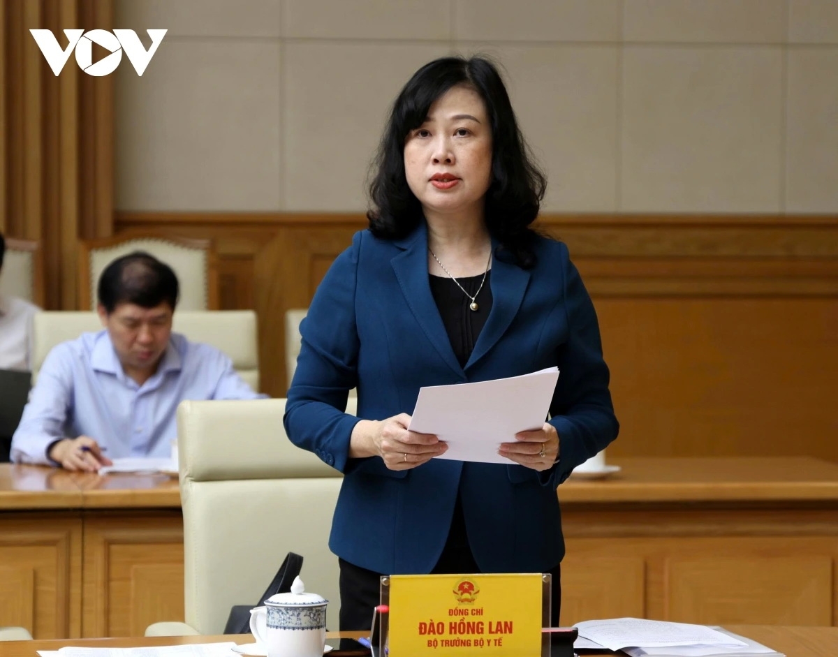 Bộ trưởng Bộ Y tế Đào Hồng Lan báo cáo sơ kết