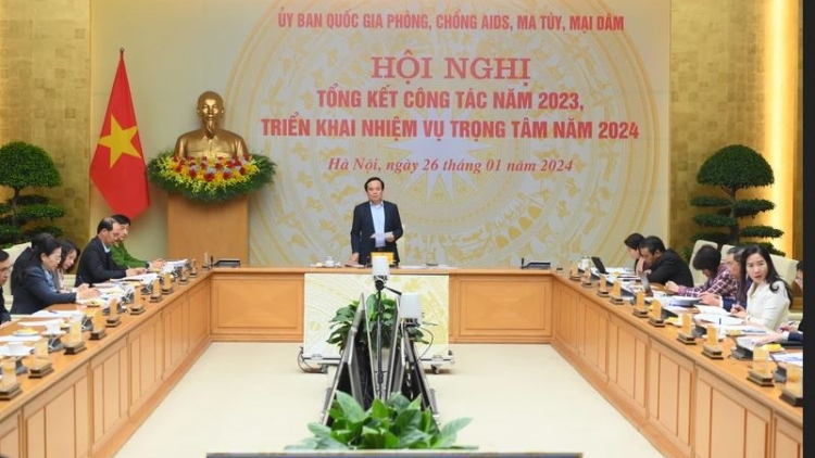Phŏ Thủ tướng Trần Lưu Quang pơtôch tơdrong jang sơnăm năm 2023 kơ Anih jang teh đak tang găn AIDS, ma túy, tĕch hơkâu kơdih 