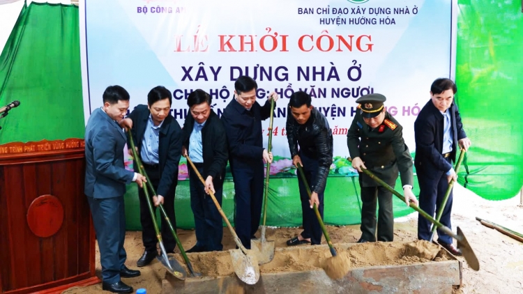 Bộ Công an hỗ trợ Quảng Trị xây dựng 1.143 căn nhà ở giúp hộ nghèo
