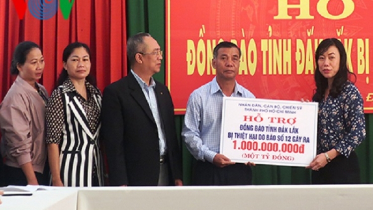 TP. Hồ Chí Minh hỗ trợ 1 tỷ đồng cho đồng bào tỉnh Đắk Lắk bị thiệt hại do bão