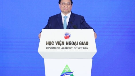 Thủ tướng Cíñ phủ ồng Phạm Minh Chính tus bal dơ̆ mut lơh cribơyai rài tơnơ̆ do ASEAN