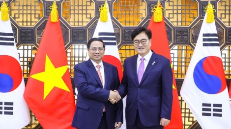 Thủ tướng Chính phủ Phạm Minh Chính tâm mâp đah kruanh Quốc hội Hàn Quốc.