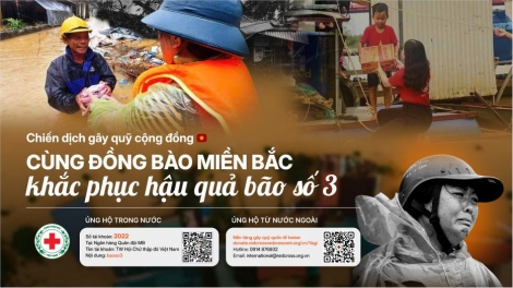 Trung ương Hội Chữ thập đỏ Việt Nam phát động Chiến dịch “Chung sức vì đồng bào miền Bắc khắc phục hậu quả bão số 3”