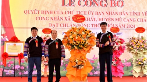 Yên Bái: Xã đầu tiên của huyện Mù Căng Chải đạt chuẩn nông thôn mới