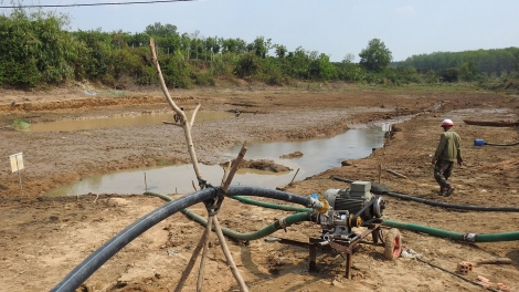 Kon Tum vào cao điểm mùa khô nước tưới cho cây trồng bắt đầu khan hiếm