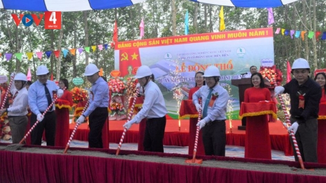 Khởi công xây dựng nhà máy chế biến mủ cao su tại Điện Biên