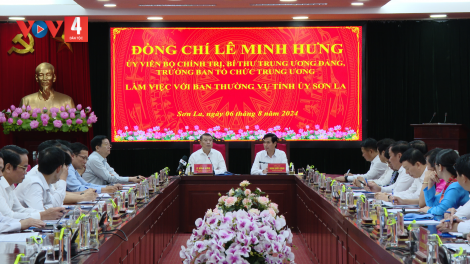 Trưởng Ban Tổ chức Trung ương làm việc với Ban Thường vụ Tỉnh uỷ Sơn La