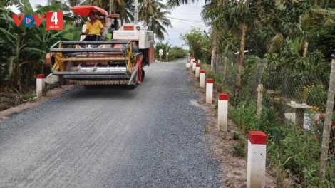 Bà con Khmer Châu Điền hiến đất làm đường 