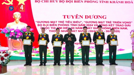 Bộ đội Biên phòng tỉnh Khánh Hòa tuyên dương 10  "Gương mặt trẻ tiêu biểu" và "Gương mặt trẻ triển vọng" năm 2024
