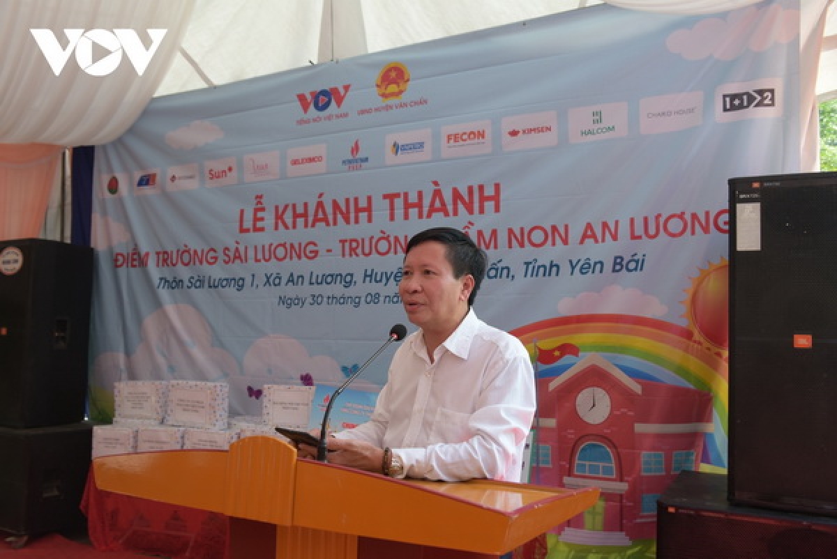 Ông Vũ Hải Quang - Phó Tổng Giám đốc Đài Tiếng nói VN phát biểu tại Lễ khánh thành