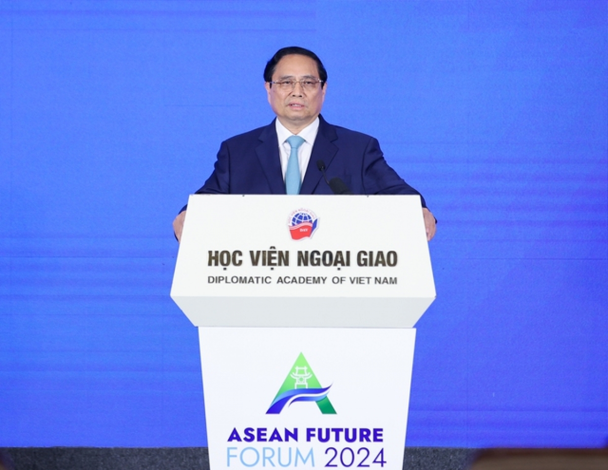 Thủ tướng Cíñ phủ ồng Phạm Minh Chính tus bal dơ̆ mut lơh cribơyai rài tơnơ̆ do ASEAN