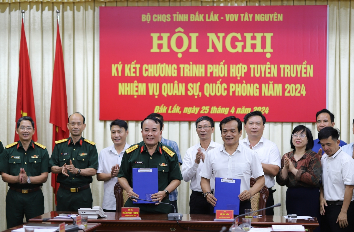 Nuĭh leo kan Bộ chỉ huy quân sự n'gor Dak Lak n'hanh VOV Tây Nguyên tâm ton kan năm 2024