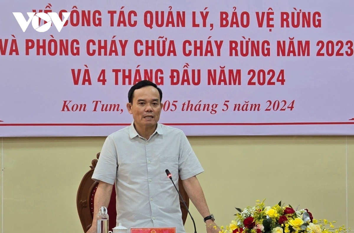 Phó Thủ tướng Trần Lưu Quang chủ trì Hội nghị tại điểm cầu tỉnh Kon Tum.