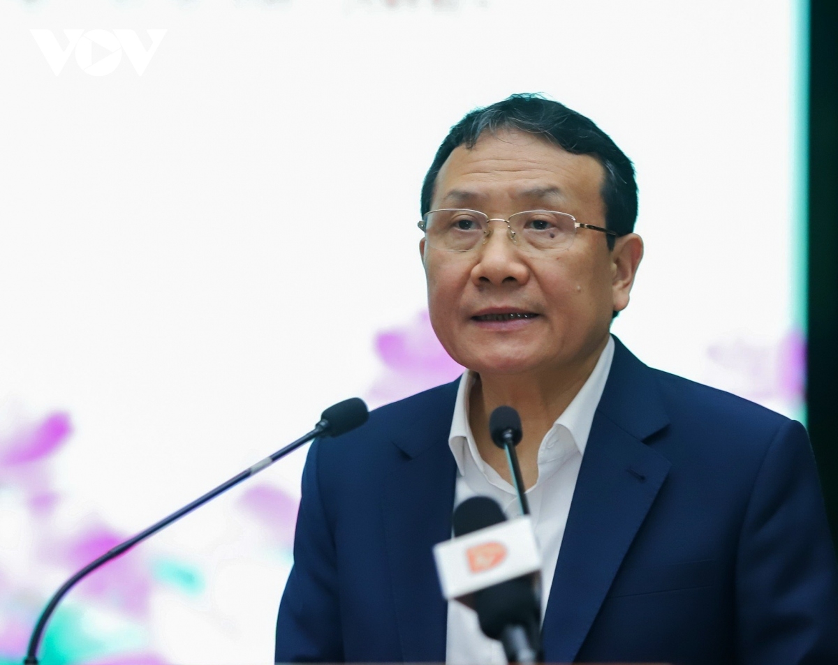 Phó Giáo sư - Tiến sỹ Nguyễn Hồng Sơn, Phó Trưởng Ban Kinh tế Trung ương tại Hội nghị sơ kết 5 năm thực hiện Nghị quyết 43 của Bộ Chính trị