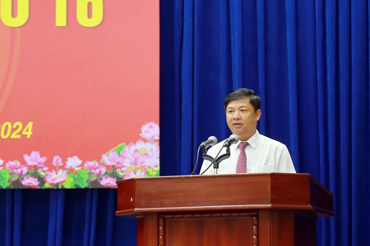 Ông Lương Nguyễn Minh Triết, Bí thư Tỉnh uỷ Quảng Nam phát biểu tại hội nghị.