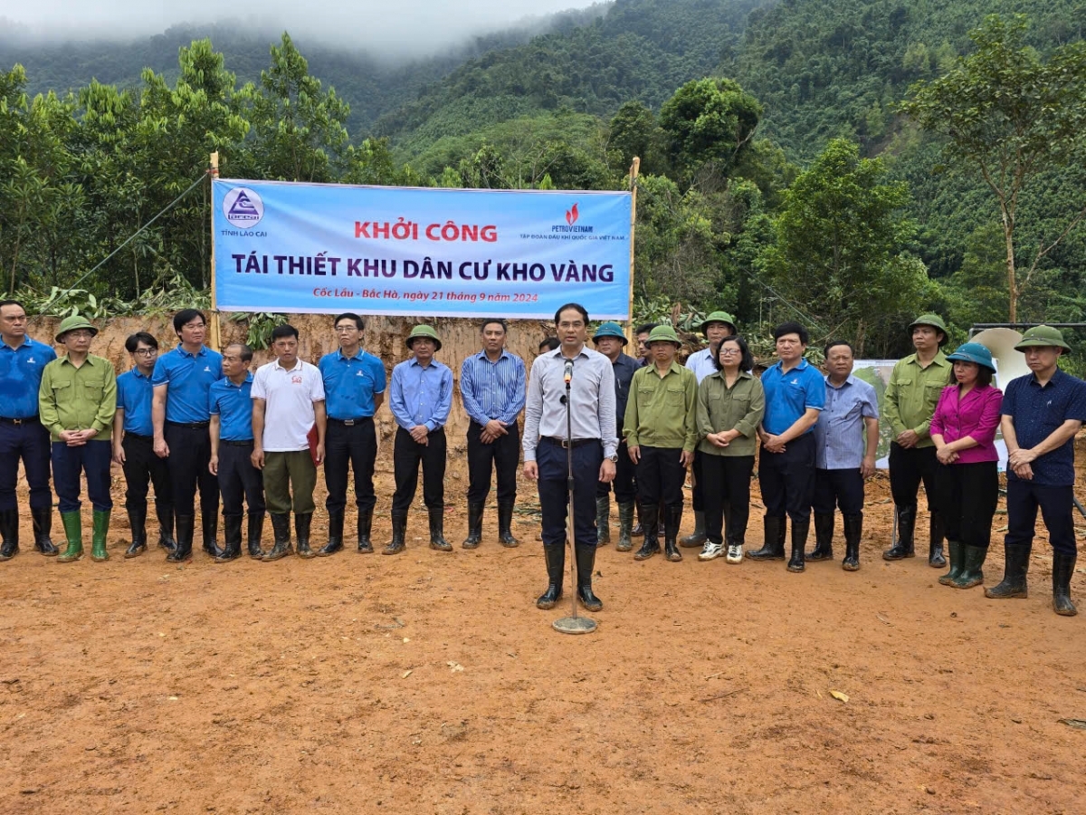 Chủ tịch UBND tỉnh Lào Cai phát biểu tại Lễ khởi công