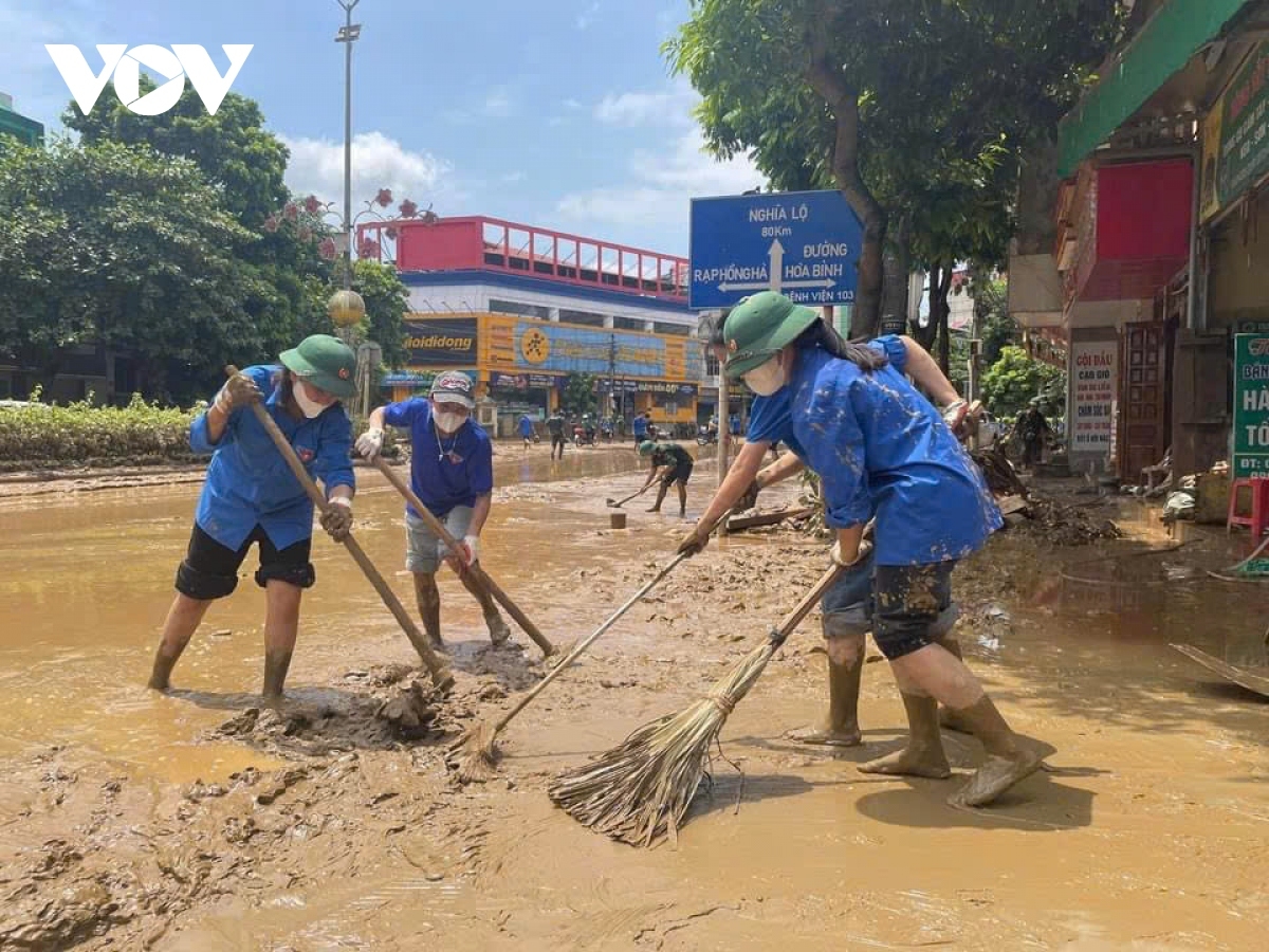 Khắc phục hậu quả mưa lũ do bão số 3 tại Yên Bái