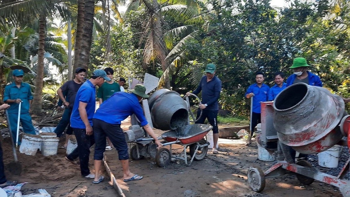 Thanh niên ở Trà Vinh góp sức, chung tay xây dựng quê hương.
Ảnh: Nam Long/Báo Thanh niên