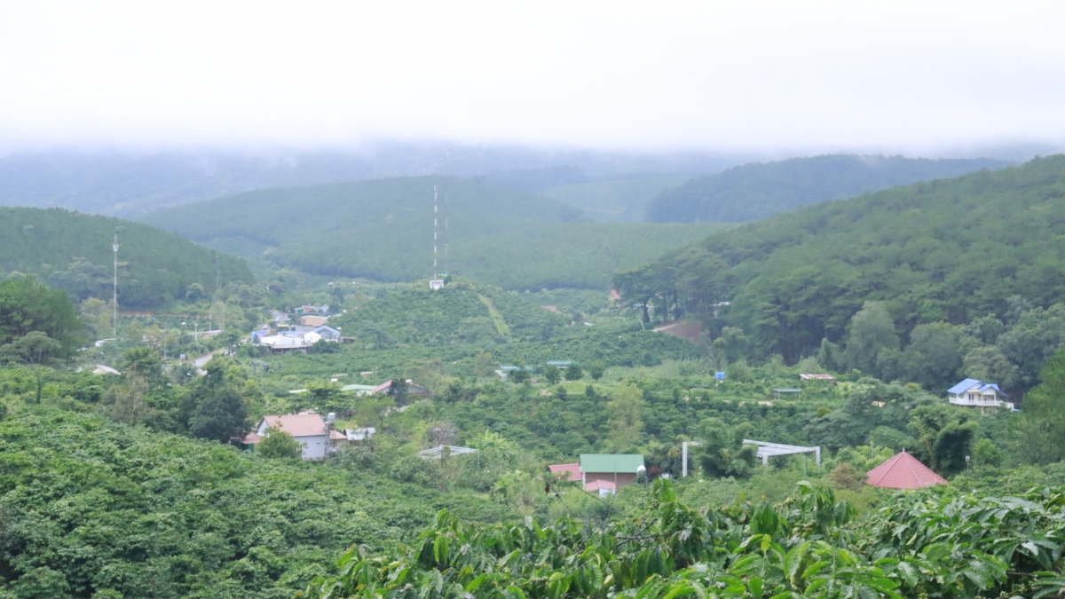 Bộ mặt nông thôn ở một vùng dân tộc thiểu số của huyện Di Linh.
Ảnh: Quang Sáng/VOV Tây Nguyên