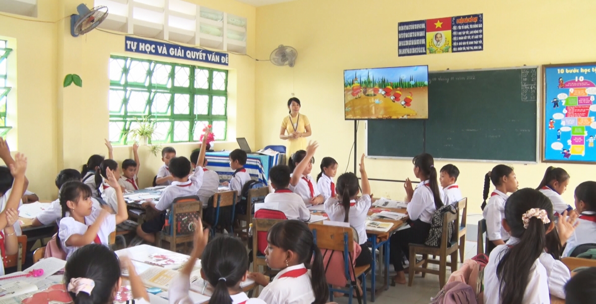 Một tiết học trong lớp học của cô Đỗ Thị Hồi