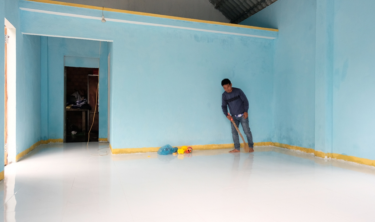 Căn nhà của ông Phạm Văn Ke có diện tích 35 mét vuông và khá kiên cố