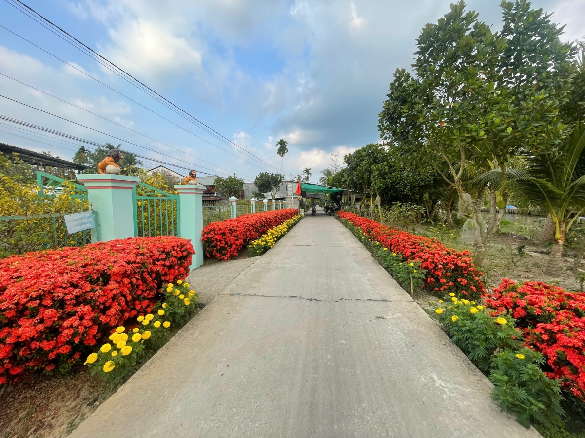 Một tuyến đường ở xã nông thôn mới Tân Long, huyện Phụng Hiệp.