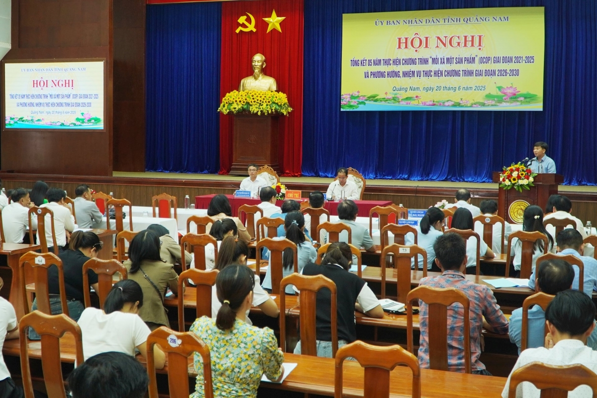 Quảng Nam tổng kết 5 năm thực hiện Chương trình OCOP giai đoạn 2021 - 2025 và triển khai nhiệm vụ trọng tâm đến năm 2030. Ảnh: PHAN VINH